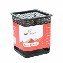 PORTA TRECO ARAMADO PRETO - Distribuidora 12 de Outubro
