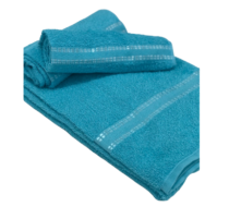 TOALHA BANHO CELINE 60X130 AZUL - Distribuidora 12 de Outubro