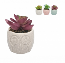 VASO PLANTA ARTIFICIAL 7X6,5CM SORTIDO - Distribuidora 12 de Outubro