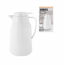 GARRAFA ISOTERMICA 1000ML BRANCA - Distribuidora 12 de Outubro
