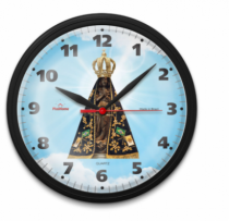 RELOGIO REDONDO OMEGA PRETO NOSSA SENHORA - Distribuidora 12 de Outubro