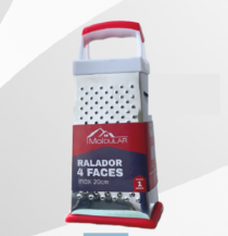 RALADOR 4 FACES INOX C/CABO PLASTICO 20CM - Distribuidora 12 de Outubro
