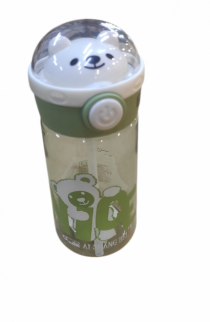GARRAFA INFANTIL BICO DE SILICONE PANDA 600ML - Distribuidora 12 de Outubro