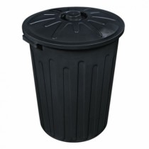 LIXEIRA C/TAMPA 65L PRETA-POS INDUSTRIA - Distribuidora 12 de Outubro