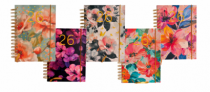 AGENDA 26 WIRE FLORES 11X15 CM / 320 PG - Distribuidora 12 de Outubro