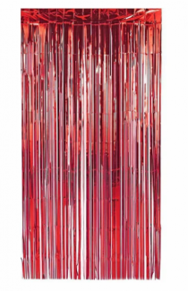 CORTINA METAL.DECOR.S 1X2 M VERMELHO - Distribuidora 12 de Outubro
