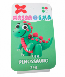 MASSA EVA POTE C/4 CORES 28G DINOSSAURO - Distribuidora 12 de Outubro