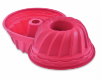 FORMA BOLO RD C FURO SILICONE 23X11CM - Distribuidora 12 de Outubro