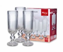 CJ TACA LIRIO CLEAR VIDRO 150ML 6 PCS - Distribuidora 12 de Outubro