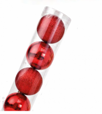 BOLA LISA MISTA TUBO VERMEHO 12 PCS - Distribuidora 12 de Outubro