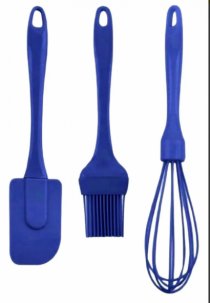 KIT DE BOLO SILICONE AZUL 3PCS - Distribuidora 12 de Outubro