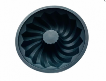 FORMA P/ PUDIM EM SILICONE PRETO 26 X 5,5CM - Distribuidora 12 de Outubro