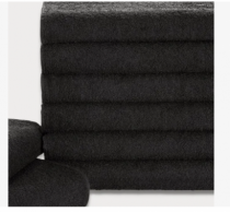 TOALHA ROSTO P/SALAO PRETA 44CM X 75CM - Distribuidora 12 de Outubro