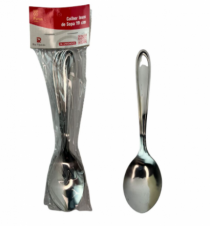 COLHER INOX C/6 -19 CM - Distribuidora 12 de Outubro