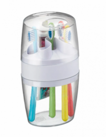 PORTA ESCOVAS E PASTA COM TAMPA PS CRISTAL - Distribuidora 12 de Outubro