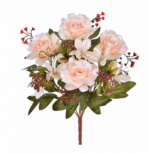 BQ ROSA CETIM X7 MISTO CREME - Distribuidora 12 de Outubro