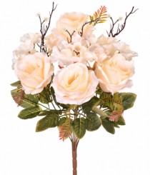 BQ ROSA HORTENSIA MISTO X7 CREME - Distribuidora 12 de Outubro