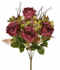 BQ ROSA HORTENSIA MISTO X7 BURGUNDY - Distribuidora 12 de Outubro