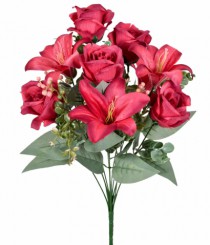 BQ MISTO ROSA E LIRIO X12 VERMELHO - Distribuidora 12 de Outubro