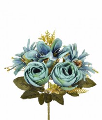 BQ MISTO PEONIA GERBERA E AMARILIS X5 AZUL - Distribuidora 12 de Outubro