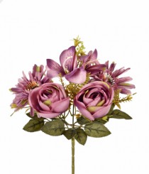 BQ MISTO PEONIA GERBERA E AMARILIS X5 LAVANDA - Distribuidora 12 de Outubro