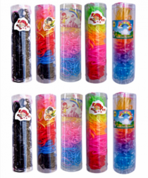 ELASTICO CABELO SILIC SORTIDO PCT C/ 12 TUBOS - Distribuidora 12 de Outubro