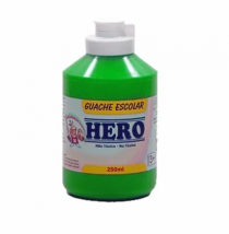 TINTA GUACHE ESCOLAR HERO 250ML VERDE PRIMA - Distribuidora 12 de Outubro