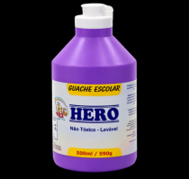 TINTA GUACHE ESCOLAR HERO 250ML ROXO - Distribuidora 12 de Outubro