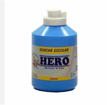 TINTA GUACHE ESCOLAR HERO 250ML AZUL CELESTE - Distribuidora 12 de Outubro