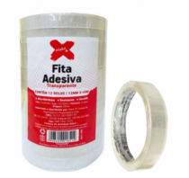 FITA ADESIVA 12MMX40M PCT C/12 - Distribuidora 12 de Outubro