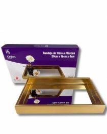 BANDEJA DE VIDRO E PLASTICO 29X16X4 CM - Distribuidora 12 de Outubro