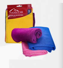 CONJ. DE PANOS MICROFIBRA C/ VIES 40X60CM 3PC - Distribuidora 12 de Outubro