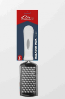RALADOR INOX C/ CABO BCO 25.5X5.5CM - Distribuidora 12 de Outubro
