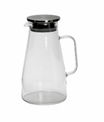 JARRA DE VIDRO C/ TAMPA DE INOX 1L - Distribuidora 12 de Outubro