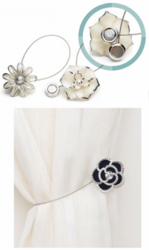 PRENDEDOR CORTINA DECOR FLORES SORT 32CM - Distribuidora 12 de Outubro