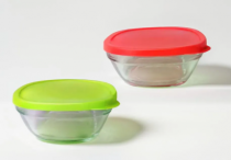 JG DE 2 POTES DE VIDRO C/ TAMPAS CORES SORTID - Distribuidora 12 de Outubro