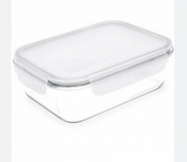 POTE VD HERMETICO RETANGULAR 1,5L BRANCO - Distribuidora 12 de Outubro