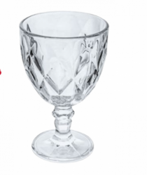 TACA DIAMANTE TRASP DECORADA 340ML - Distribuidora 12 de Outubro