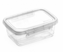 POTE COM 2 TRAVAS LATERAIS 750 ML TRANSPARENT - Distribuidora 12 de Outubro