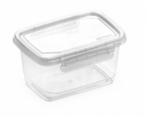 POTE COM 2 TRAVAS LATERAIS 1 LITRO TRANSPAREN - Distribuidora 12 de Outubro