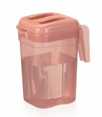 JARRA RETANGULAR 1,6 L TRANSL.C/TAMPA COLORID - Distribuidora 12 de Outubro