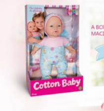 BONECA COTTON BABY - Distribuidora 12 de Outubro