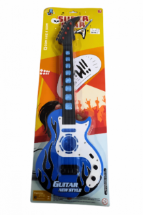 GUITARRA MUSICAL DE PLASTICO A PILHA - Distribuidora 12 de Outubro