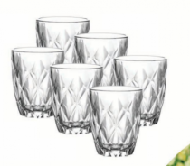 COPO DIAMOND CLEAR 280ML 6PCS - Distribuidora 12 de Outubro