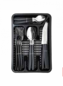 KIT TALHERES L CANADA PRETO 24PCS - Distribuidora 12 de Outubro