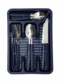 KIT TALHERES L CANADA AZUL 24PCS - Distribuidora 12 de Outubro