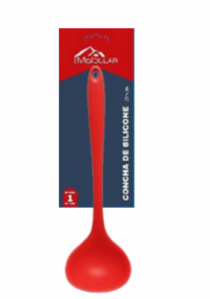 CONCHA DE SILICONE VERMELHA 28.5X8.5CM - Distribuidora 12 de Outubro