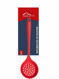 ESCUMADEIRA DE SILICONE VERMELHA 28.5X8.2CM - Distribuidora 12 de Outubro