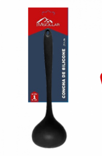 CONCHA DE SILICONE PRETA 28.5X8.5CM - Distribuidora 12 de Outubro
