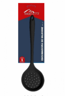 ESCUMADEIRA DE SILICONE PRETA 28.5X8.2CM - Distribuidora 12 de Outubro